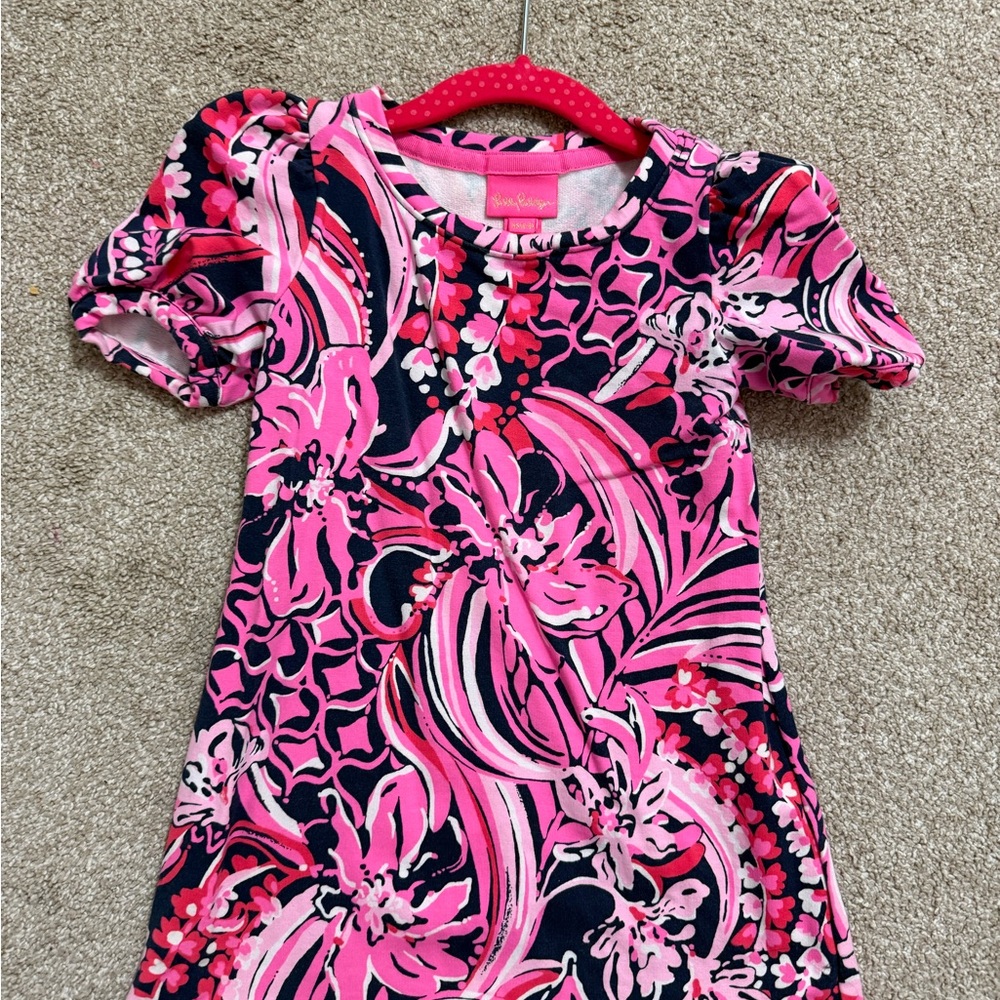 Lilly Pulitzer Pink and Navy Kids Dress